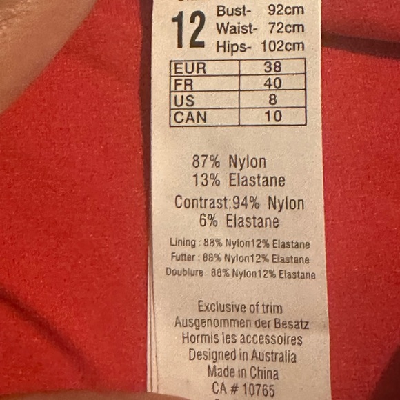 Seafolly High Waist Bikini Bottom Petal Edge Chilli - Picture 14 of 16